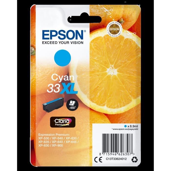 EPSON Cartouche dencre T3362 Cyan Oranges C13T33624012 - vue 3