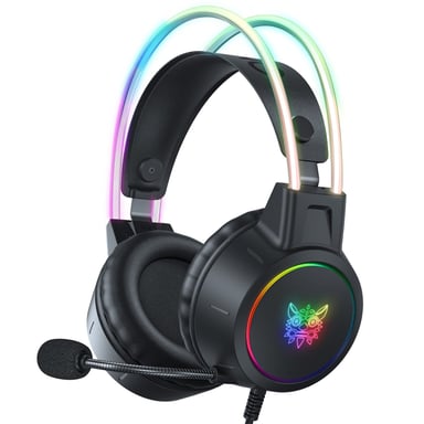 X15 PRO Casque Gaming RGB Sans Fil Micro Haute Sensibilité - Noir