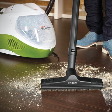 Polti Vaporetto Lecoaspira FAV80 Turbo Intelligence Limpiador a vapor trineo 1,8 L 2450 W Verde, Blanco
