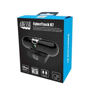 Adesso CyberTrack H7 cámara web 4 MP 2560 x 1440 Pixeles USB 2.0 Negro