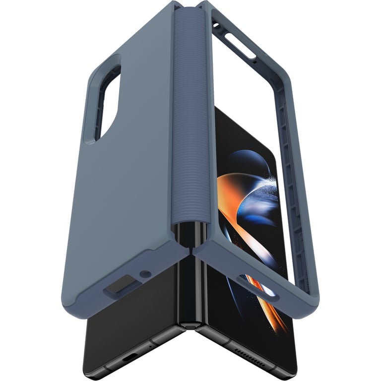 Etuit Symmetry Flex Coque pour Samsung Galaxy Z Fold4, Antichoc, Anti-Chute, élégant, en Deux Parties, supporte 3 x Plus de Chutes Que la Norme Militaire, téléphones Pliables - Bleu