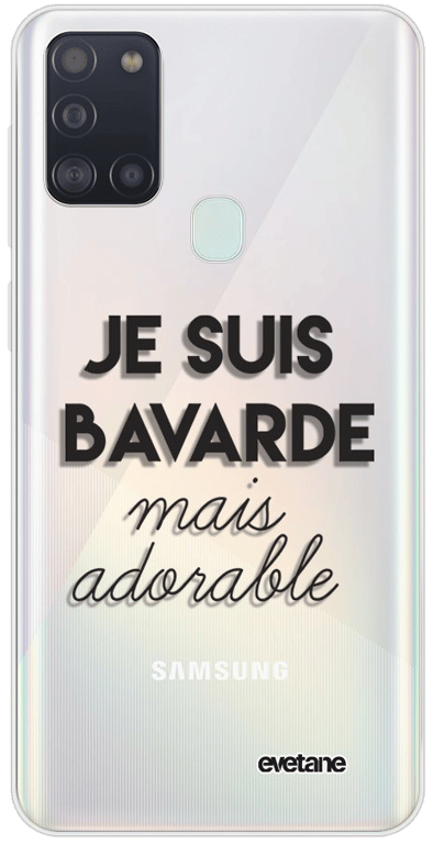 Evetane Coque Samsung Galaxy A21S 360 intégrale transparente Motif Bavarde Mais Adorable Tendance