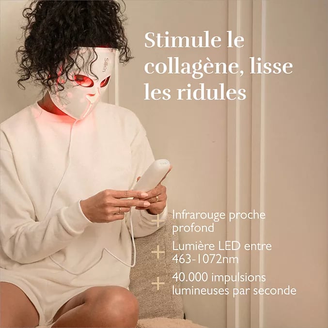 Masque visage anti âge technologies EMS + LED + Infrarouge proche et - vue 3