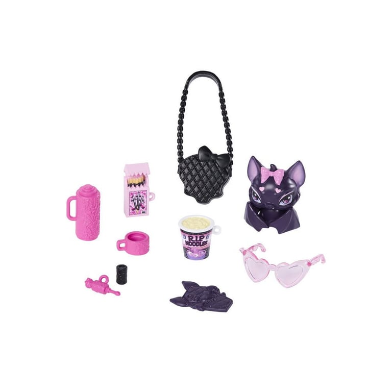 Poupée Monster High JHK29 – Robe à Nœud, Chauve-Souris et 7 Accessoires - vue 4