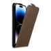 Coque pour Apple iPhone 14 PRO MAX en MARRON CAFÉ Housse de protection Étui au design flip avec fermeture magnétique