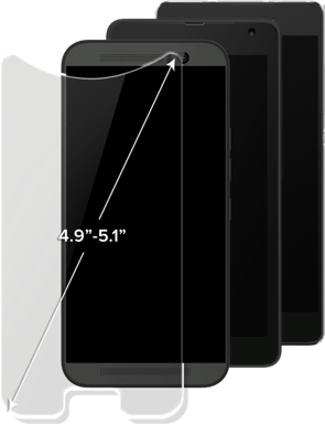 Protection d'écran premium en verre trempé universel (4.9-5.1 pouces)
