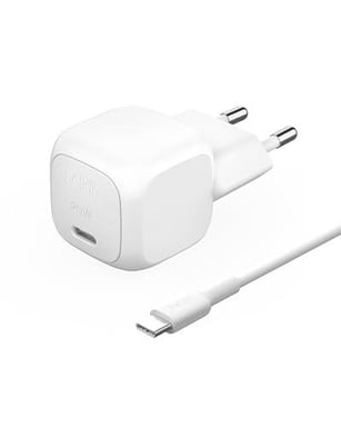 BELKIN Belkin Chargeur secteur USB-C cubic 20W avec câble C-C 1m, blanc