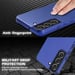 Coque pour Samsung Galaxy S22 en METALLIC BLEU Hard Case Housse de protection Étui d'aspect métallique contre les rayures et les chocs