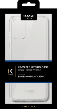 Coque hybride invisible pour Samsung Galaxy S20+, Transparente