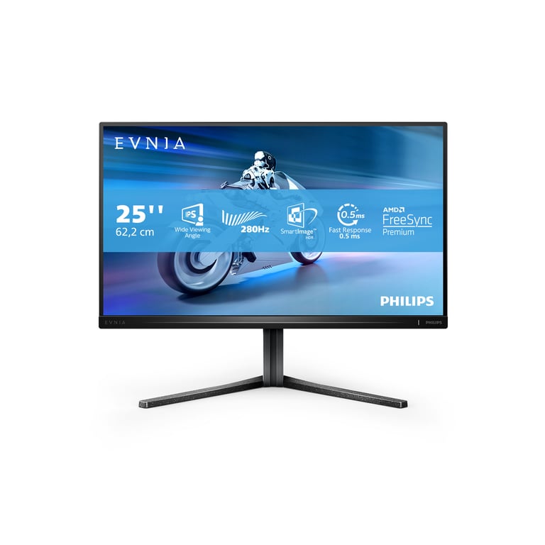Philips Evnia 25M2N5200P Écran de Jeu FHD 25 Pouces 280 Hz FreeSync Premium 0.5ms MPRT 1920x1080 HDMI DisplayPort Hub USB - vue 4