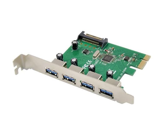 Microconnect MC-USB3.0-T4B scheda di interfaccia e adattatore Interno USB 3.2 Gen 1 [3.1 Gen 1] (USB 3.0 4 port PCIe card - Main chip : VL805 USB3.0 - ports x 4 - Warranty: 36M)