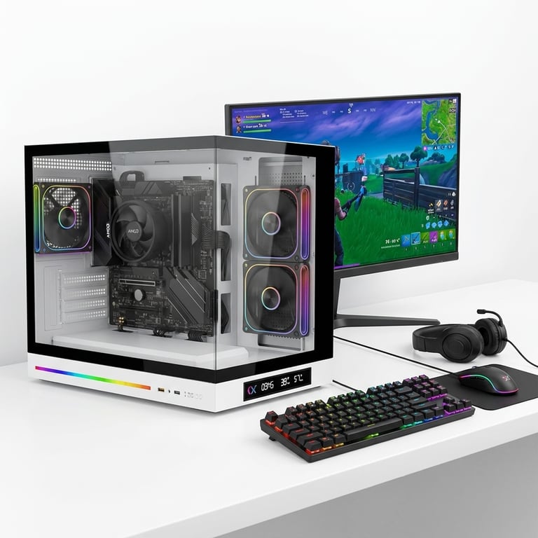 Pack DSGate PC Gamer DGT Arctic – Ryzen 5 5600GT – Radeon Vega 7 – DDR4 – SSD – Windows 11 + Écran 24 + Combo G LAB – Assemblé France Neuf
