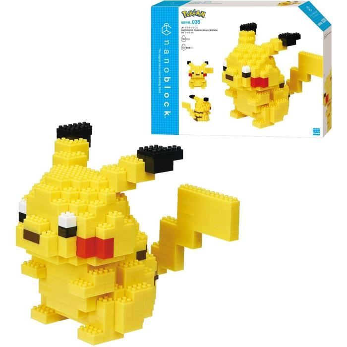 Figurine en briques BANDAI NANOBLOCK Pokémon Pikachu Deluxe - vue 3