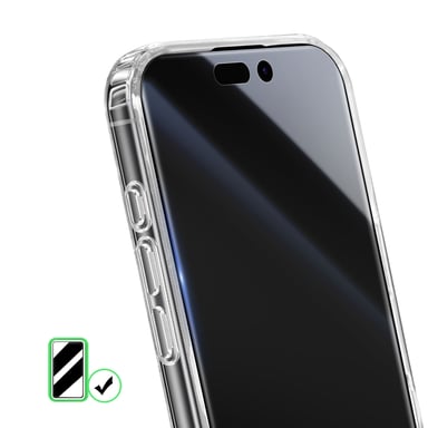 4smarts Vidrio Templado para iPhone 17 Pro Anti-espía con Aplicador Incluido Negro transparente