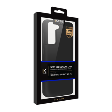 Custodia morbida in silicone gel per Samsung Galaxy S21 FE 5G, nero satinato
