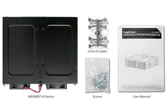 Icy Dock MB998SP-B boîtier de disques 0 To Noir