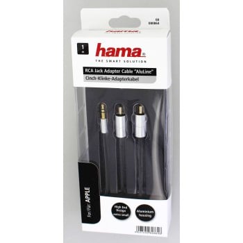 Hama 00080864 cavo audio 1 m 3,5 mm 2 x RCA Argento