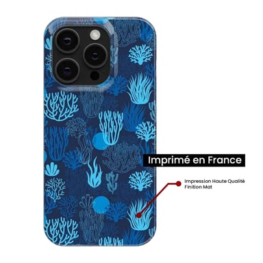 Coque en silicone - Compatible pour Google Pixel 8 - design corail bleu