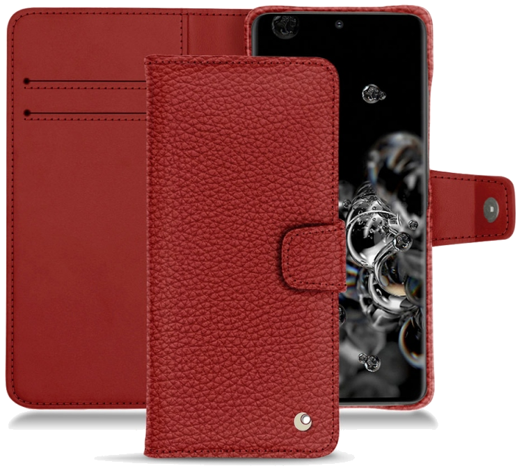 Housse cuir Samsung Galaxy S20 Ultra 5G - Rabat horizontal portefeuilleRouge