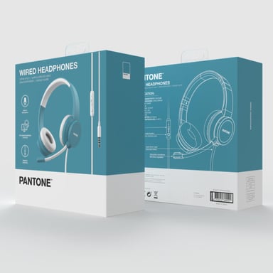 Pantone PT-WDH002GY2220 casque Avec fil Arceau Bureau/Centre d'appels Couleur aqua