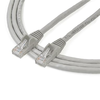 StarTech.com Cavo di rete UTP Cat6 Gigabit senza gancio da 2 m - Cavo Ethernet RJ45 - M/M - Grigio
