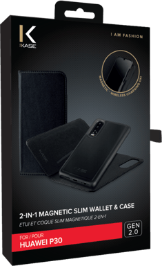 Custodia magnetica sottile 2-in-1 GEN 2.0 e guscio per Huawei P30, nero
