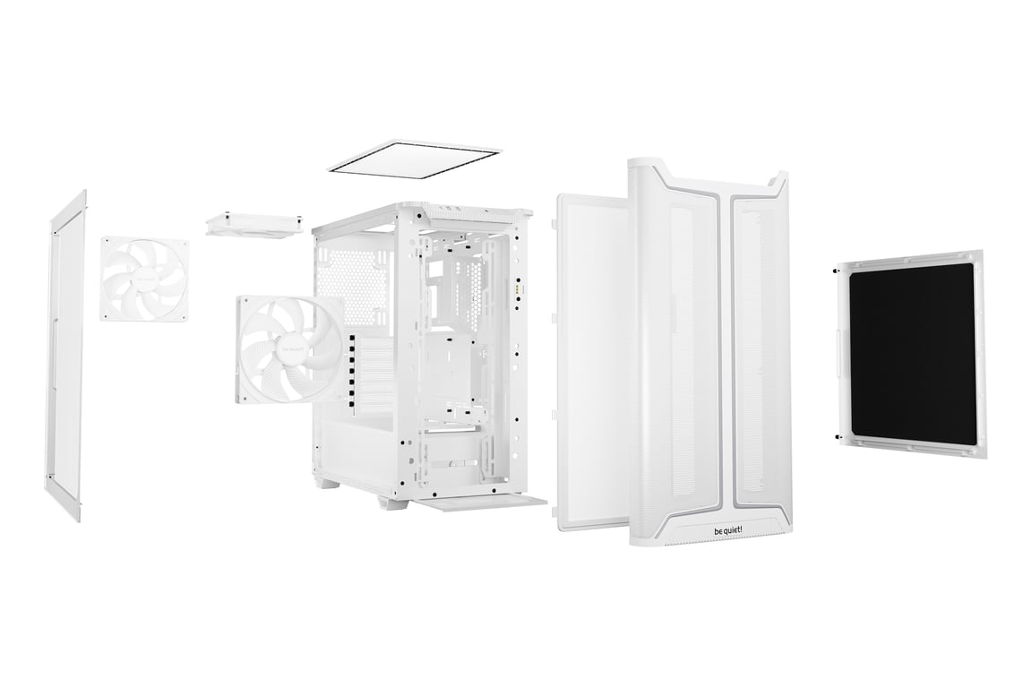 Boîtier PC be quiet! Pure Base 501 DX Midi Tower ATX fenêtre verre trempé Blanc - Neuf