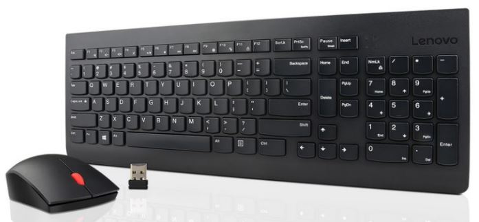 Lenovo 4X30M39490 clavier Souris incluse Universel RF sans fil Espagnole Noir - Neuf