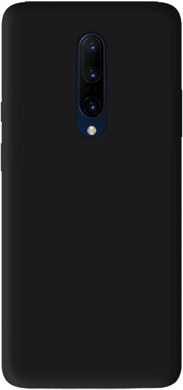 Coque silicone unie compatible Mat Noir OnePlus 7 Pro