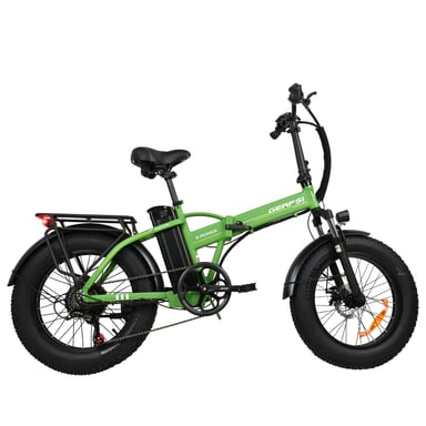 Bicicleta eléctrica BAOLUJIE DZ2002 con neumáticos anchos para adultos, batería extraíble de 48 V y 16 Ah - Verde