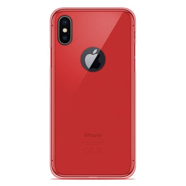 Coque silicone unie compatible Givré Rouge Apple iPhone X iPhone XS