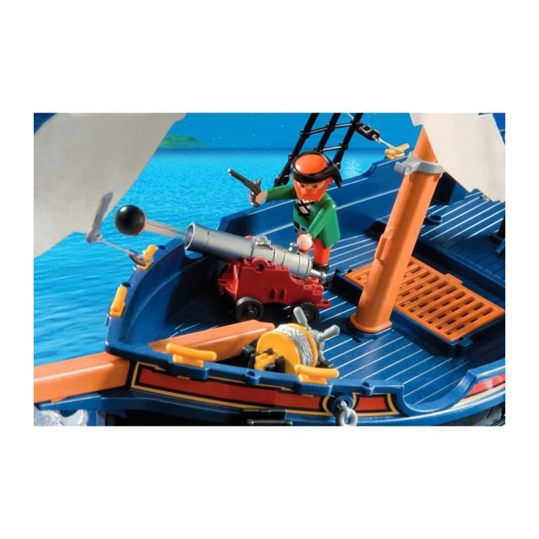 PLAYMOBIL 5810 Chaloupe des pirates avec canon Flotte dans 'eau 3 personnages 84 pièces Les pirates Dès - vue 9