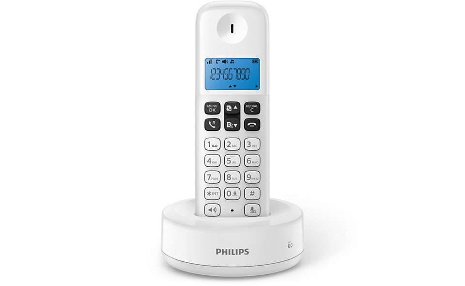 Philips D1611W/34 téléphone Téléphone DECT Identification de l'appelant Blanc - Neuf