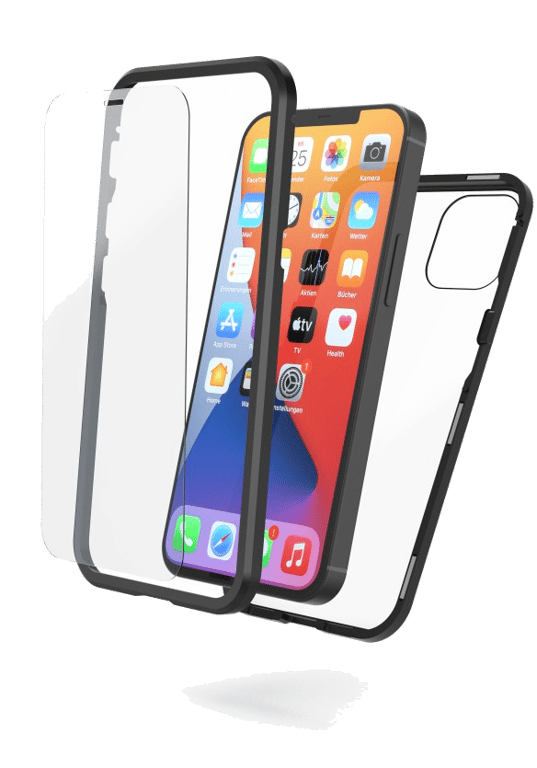 Coque de protection Magnètique +verre protection pour Apple Phone 12 mini