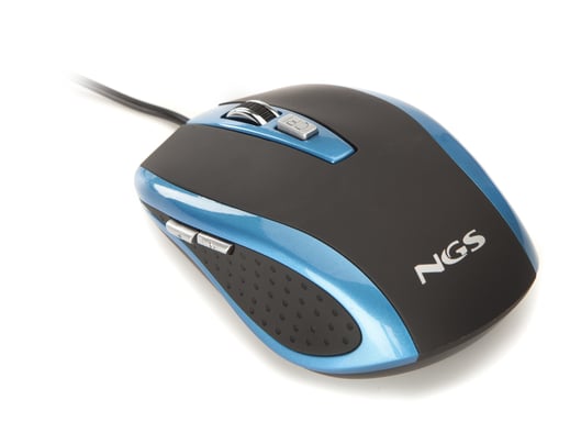 Ratón con cable NGS Tick (negro/azul)