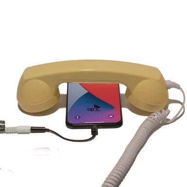Combiné Téléphone Rétro pour Apple iPhone - Beige