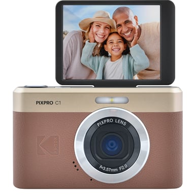 Kodak PIXPRO C1BN appareil photo numérique 1/3'' Appareil-photo compact 13 MP CMOS 4160 x 3120 pixels Marron