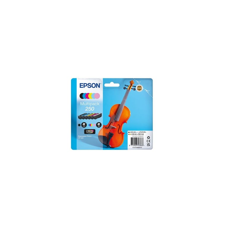 Epson 250 Multipack Pack de 6 jaune cyan cyan original blister cartouche d'encre pour PN: C11CL95402 - vue 2