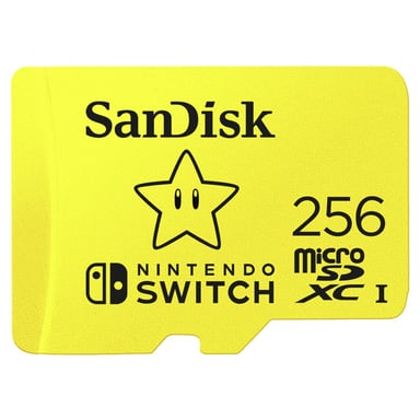 SanDisk Carte mémoire 256 Go MicroSDXC Nintendo Switch (SDSQXAO-256G-GNCZN)