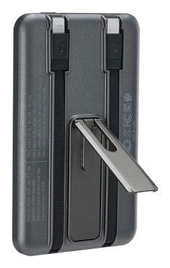 Rivacase VA2607 batería externa Polímero de litio 5000 mAh Cargador inalámbrico Negro, Gris