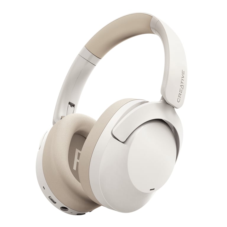 Creative Labs Zen Hybrid 2 Casque Avec fil &sans fil Arceau AppelsMusique USB Type C Bluetooth Crème Neuf