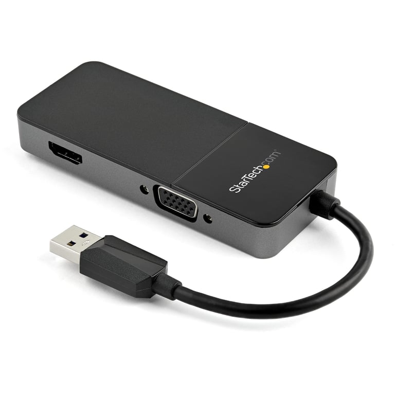 StarTech.com Adaptateur USB 3.0 vers HDMI VGA Adaptateur Convertisseur d'Écran Multiport Double Écran Écran 4K/ 4k USB Type A Carte Graphique Externe Neuf