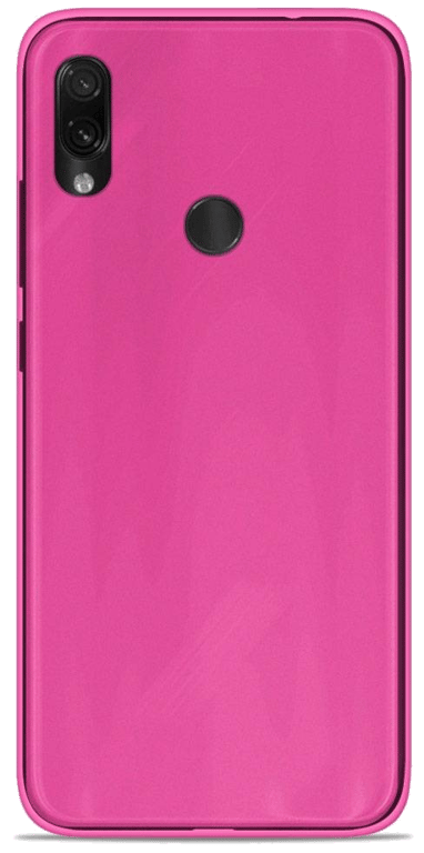 Coque silicone unie compatible Givré Rose Xiaomi Redmi Note 7 Redmi Note 7 Pro