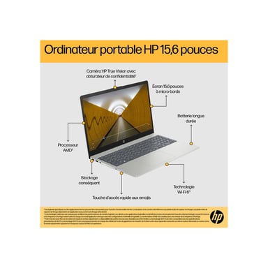 Laptop  15-fc0013nf - Windows 11 - 15,6 pollici FHD IPS - Ryzen 7 7730U - RAM 16 GB - Storage 512 GB SSD - AZERTY