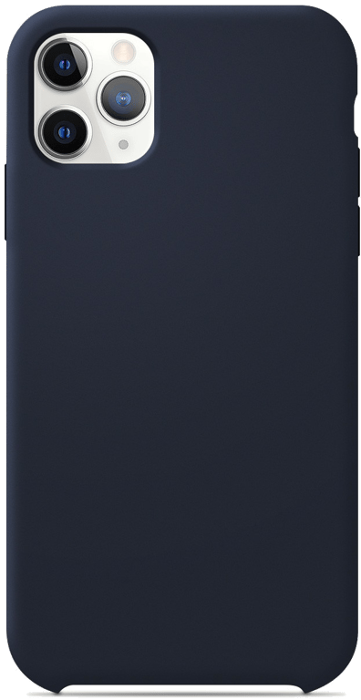 Coque silicone unie compatible Soft Touch Bleu nuit Apple iPhone 11 Pro