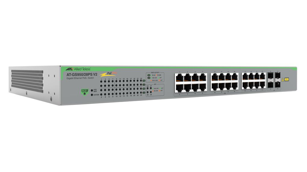 Allied Telesis AT GS95028PSV2 50 commutateur réseau Non géré Gigabit Ethernet 101001000 Connexion Ethernet supportant 'alimentation via ce port PoE Neuf - vue 2