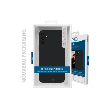 JAYM - Coque Silicone Premium Noire pour Samsung Galaxy A14 -100% Silicone et Microfibre - Renforcée et Ultra Doux