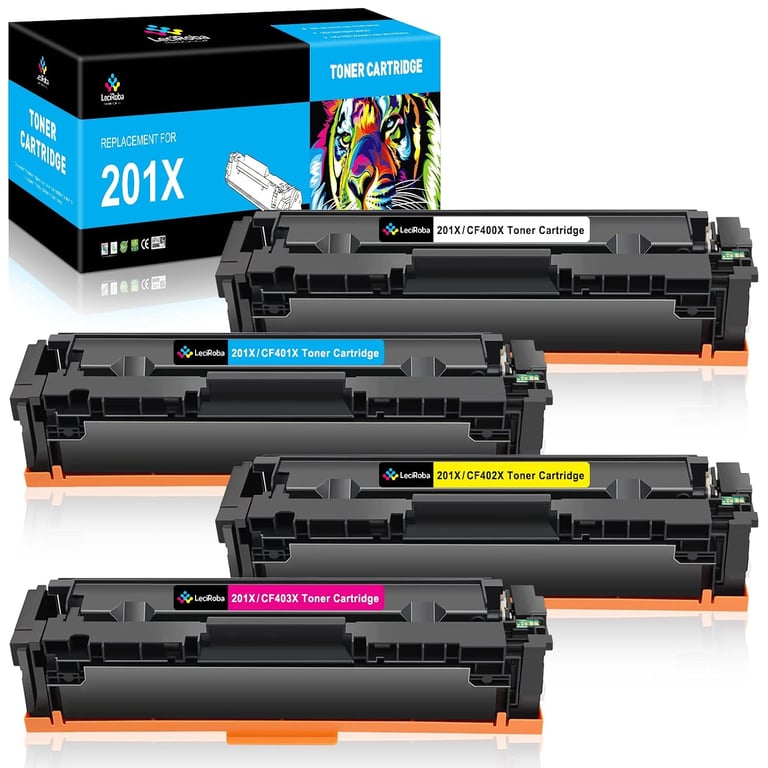 CF400X pour Cartouche CF400X CF400A CF401X CF401A CF402X CF402A CF403X CF403A Toner pour Color LaserJet Pro M252dw M252n MFP M277dw M277 M274n M277c6 M277n 4 Paquets Neuf - vue 8
