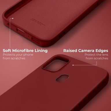 Moozy Lifestyle. Coque conçue pour Samsung A21s, rose vintage – Coque en silicone liquide avec finition mate et doublure en microfibre douce.