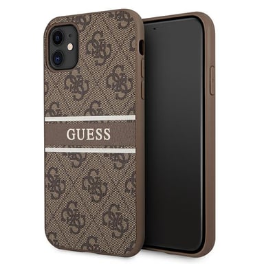 Funda Guess 4G Stripe para iPhone 11, marrón